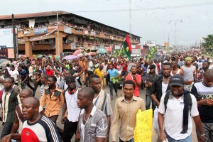 Biafra - The Indigenous People of Biafra on a Peaceful Protest along Ikwerre road in PH, Rivers state, over the arrest of the Director of Radio Biafra Oct 2015