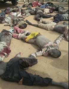 Boko Haram members killed by the troops who repelled attacks on military locations at Pulka and Bitta in the fringes of Sambisa forest