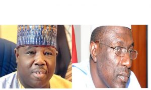 Ali Modu Sheriff (L) and Ahmed Makarfi