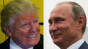 Donald Trump (L) and Vladimir Putin (Image credit Sky News)