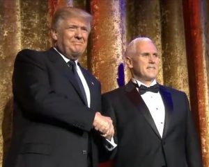 U.S. President Donald Trump (L) and Vice President Mike Pence