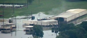 Hurricane Harvey: Explosions and fire at a flooded chemical plant in Crosby, Texas, August 2017