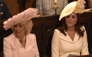 Camilla (Duchess of Cornwall) and Kate (Duchess of Cambridge ) at Windsor Castle during the wedding, 19 May 2018