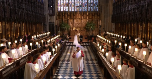 Inside the St George's Chapel during the Royal Wedding, 19 May 2018.