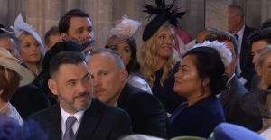 Some of the celebrities and guests at the wedding between Meghan Markle and Prince Harry at Windsor Castle, 19 May 2018