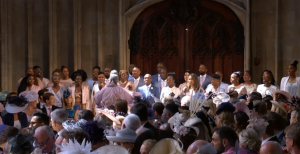 The Kingdom Choir, a Christian gospel group based in the South-East of England, featured at the Royal Wedding, 19 May 2018