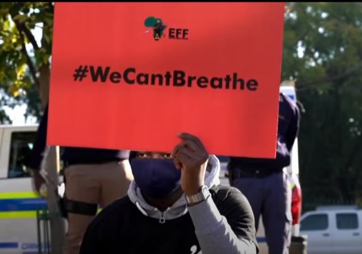 Black Lives Matter - South Africa's opposition party known as the Economic Freedom Fighters (EFF) during a protest on 8 June 2020.