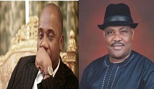 Rivers State Ex-Governor Romiti Amaechi (L) And Rivers State Governor Nyesom Wike