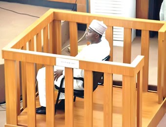 Senate President Bukola Saraki in the witness box at the Code of Conduct Tribunal, 22 Sept 2015