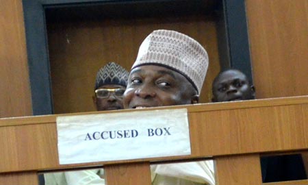 Senate President Bukola Saraki in the witness box at the Code of Conduct Tribunal, 22 Sept 2015