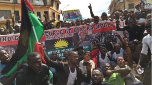 Biafra - The Indigenous People of Biafra (IPOB) during a peaceful march