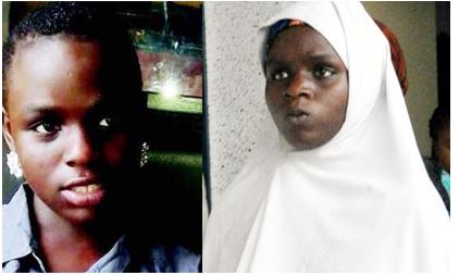 Ese Oruru (L) before abduction and (R) living in Kano as Aisha Chuwas where she was forced to 'convert' to Islam