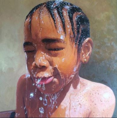 Hyperrealist art by Nigerian artist Oresegun Olumide