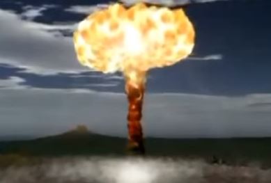 An illustrative image of nuclear explosion