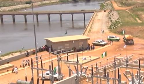 Kashimbila multi-purpose dam under construction, April 2016.