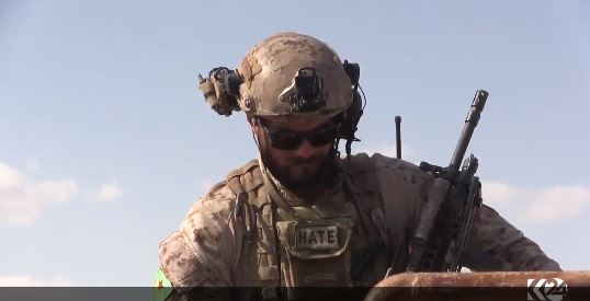 Syria Crisis: K24 footage of the US Special Forces today around Northern Raqqa, with the YPG / YPJ patches on their uniform
