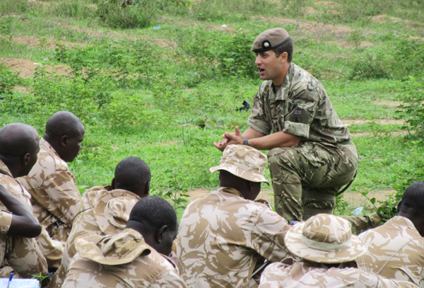 Nigerian Army personnel and a British military personnel. (Image credit NAN)