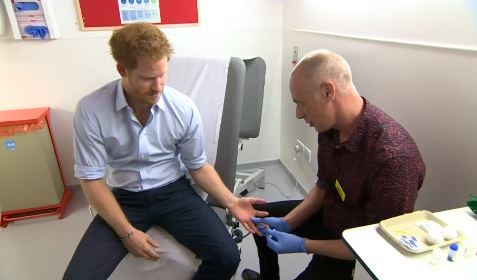 Prince Harry gets tested for HIV to raise awareness, 14 July 2016