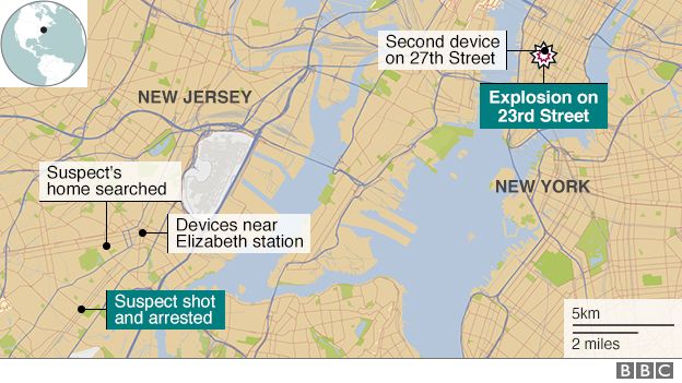 Terror attack in New York and New Jersey, September 2016