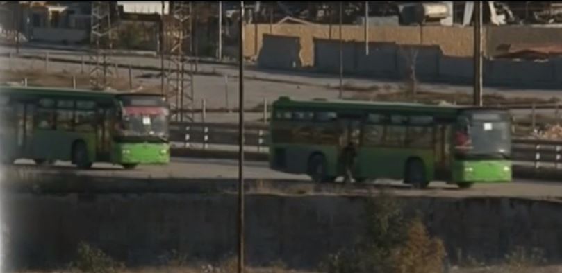 Evacuation of residents from Aleppo, Syria, December 2016