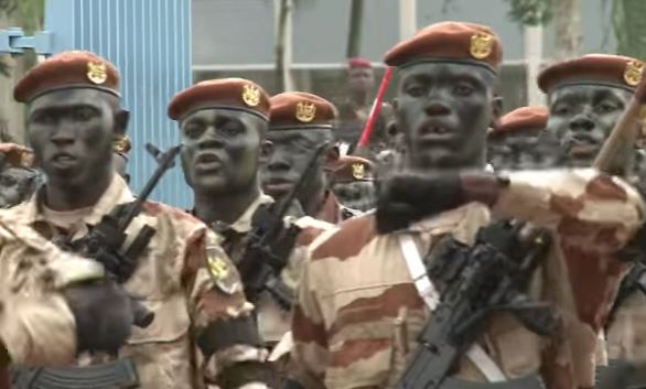 Ivorian soldiers during a ceremony in 2015