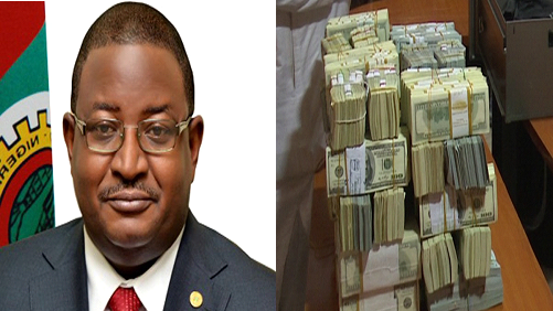$9.77 million & £74,000.00 were recovered from the house of Andrew Yakubu, a former NNPC Boss