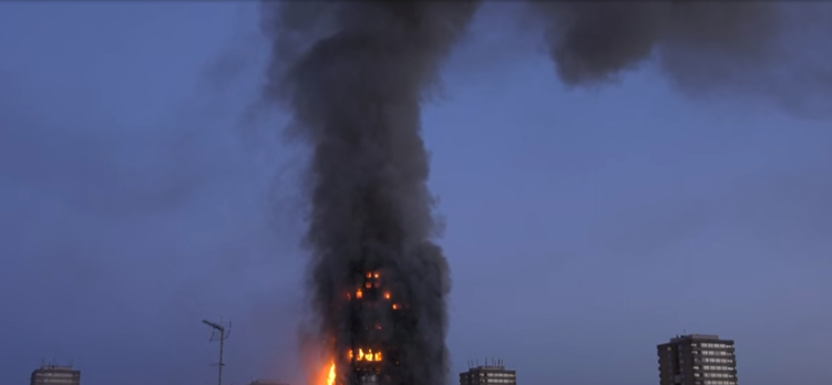 Glenfell Tower in London was destroyed by fire, 14 June 2017
