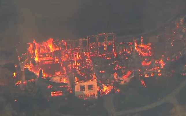 Wildfires tear through California, 9th October 2017.