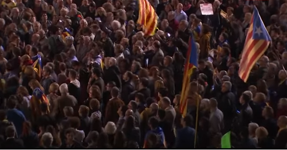 Pro Catalan independence rally in Barcelona, 11 Nov 2017
