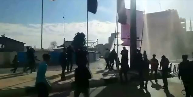 Protesters in Iran, Dec. 2017