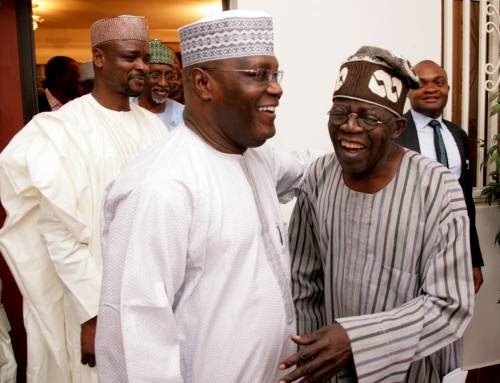 PDP Presidential Candidate Atiku Abubakar (L) and APC Leader Bola Tinubu