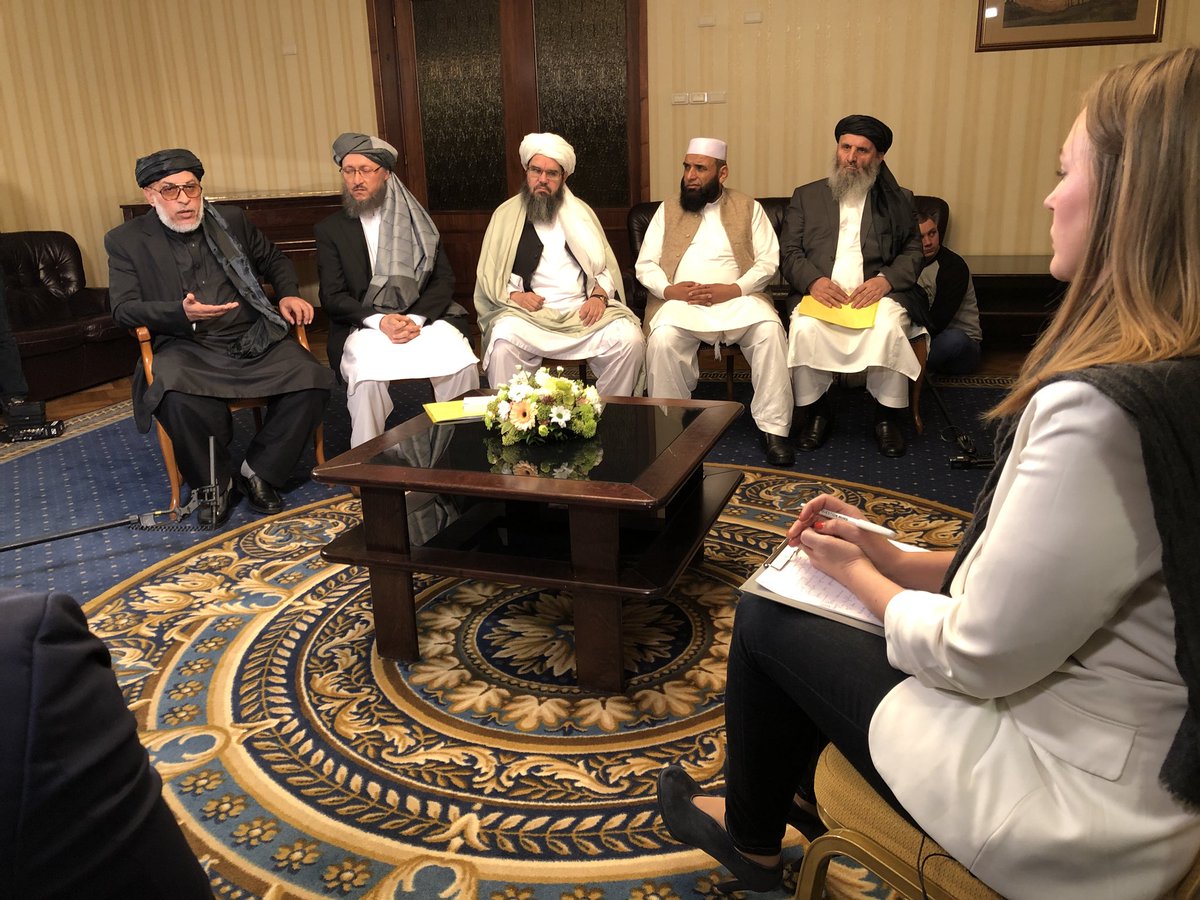 Taliban, Afghan government representatives meet in Moscow, Russia, 9 Nov 2018 (Image credit @MFinoshina_RT)