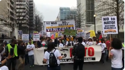 Protesters March In U.S., Denouncing NATO & U.S. Interference In Venezuela