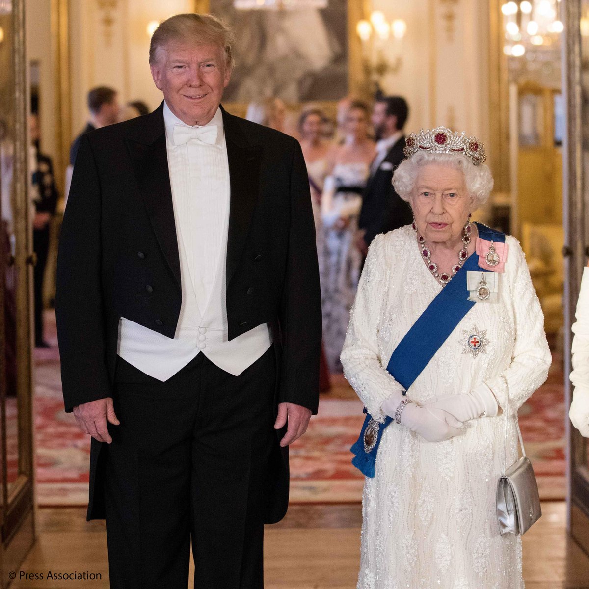 President Donald Trump with Her Majesty Elizabeth II at Buckingham Palace on 3rd June 2019.