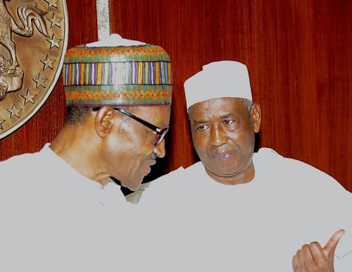 Muhammadu Buhari (L) and Isma’ila Isa Funtua