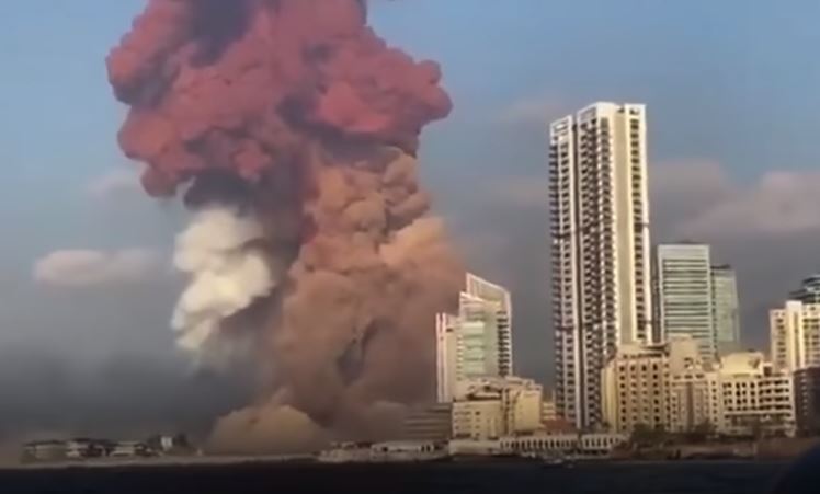 An explosion rips Beirut, Lebanon, 4 August 2020