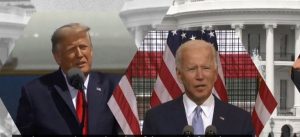 Donald Trump (L) and Joe Biden (R)