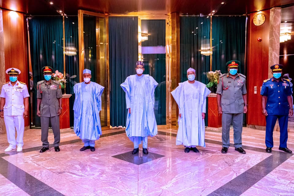 President Buhari meets with newly appointed service chiefs, 27 January 2021